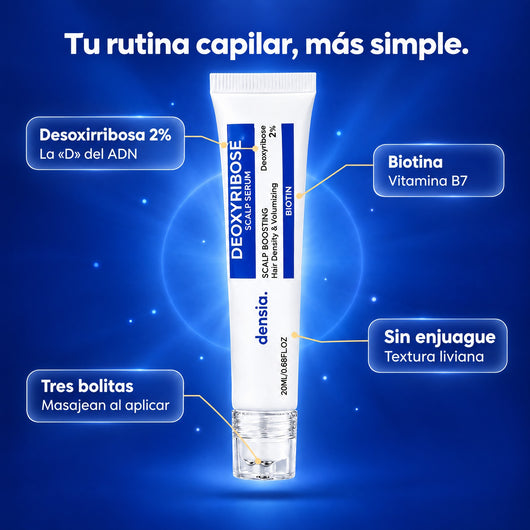 Tubo Densia con desoxirribosa 2%, biotina, tres bolitas y sin enjuague
